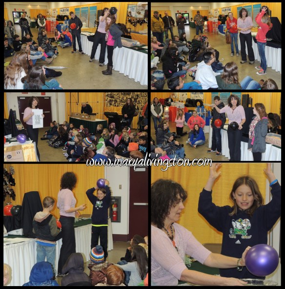 Dark balloons show the dust best.