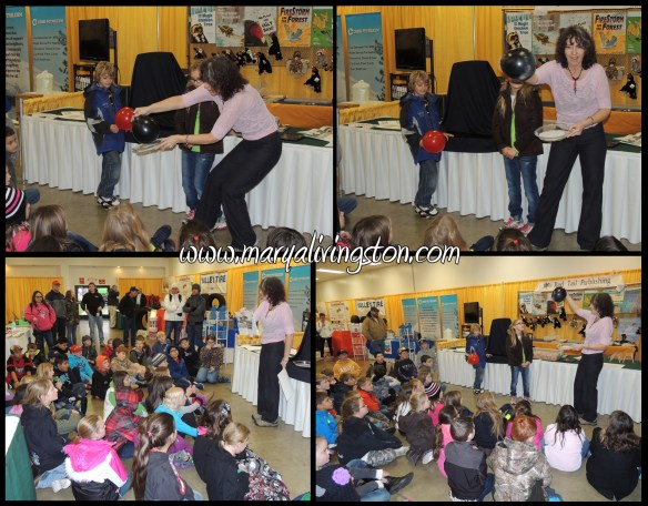 Students are surprised by the attractive properties of static electricity.